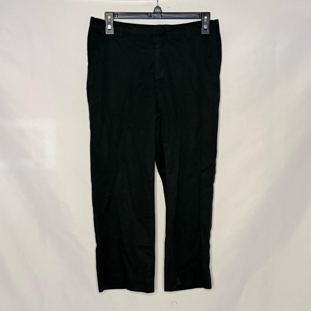 Banana Republic Stretch Black Flat Front Trousers Pants | Women’s 4 | EUC